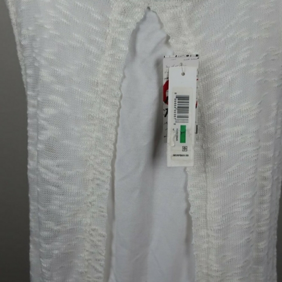 NWT Kensie Off White Double Layer Tank Size Large - Picture 7 of 12